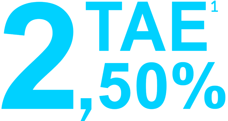 2,50% TAE 2,50% TAE