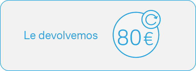 Le devolvemos 80 €  Le devolvemos 80 €