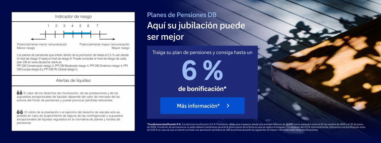 Consiga hasta un 6% de bonificación al traspasar su plan de pensiones desde otra entidad