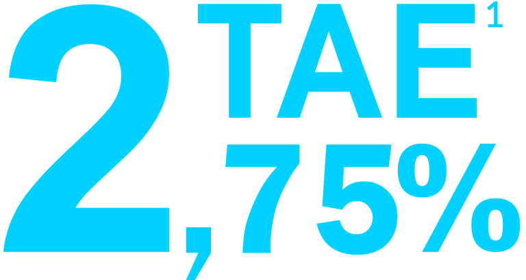 2,75% TAE 2,75% TAE