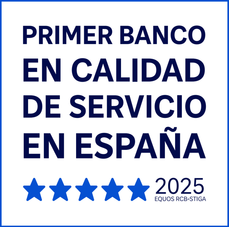 Primer banco en calidad de servicio en España - 2025 Equos RCB Stiga